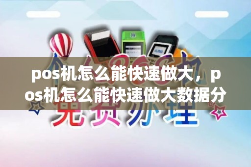 pos机怎么能快速做大，pos机怎么能快速做大数据分析