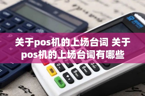 关于pos机的上场台词 关于pos机的上场台词有哪些