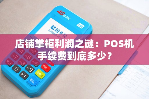 店铺掌柜利润之谜：POS机手续费到底多少？