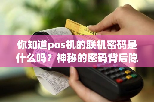 你知道pos机的联机密码是什么吗？神秘的密码背后隐藏着怎样的秘密？