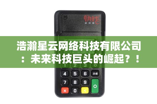 浩瀚星云网络科技有限公司：未来科技巨头的崛起？！