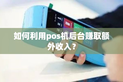 如何利用pos机后台赚取额外收入？