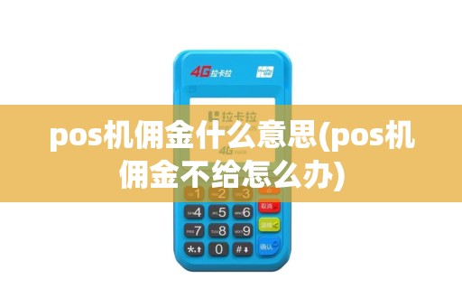 pos机佣金什么意思(pos机佣金不给怎么办)
