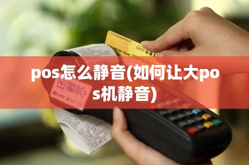 pos怎么静音(如何让大pos机静音)