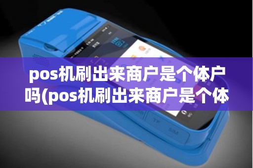 pos机刷出来商户是个体户吗(pos机刷出来商户是个体)