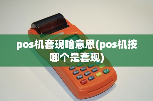 pos机套现啥意思(pos机按哪个是套现)
