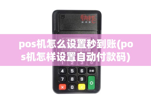 pos机怎么设置秒到账(pos机怎样设置自动付款码)