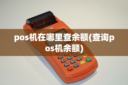 pos机在哪里查余额(查询pos机余额)