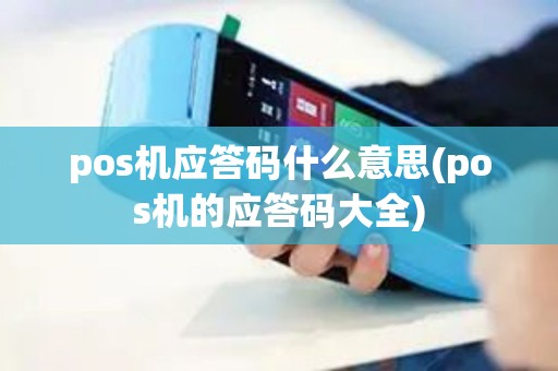 pos机应答码什么意思(pos机的应答码大全)
