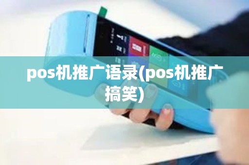 pos机推广语录(pos机推广搞笑)